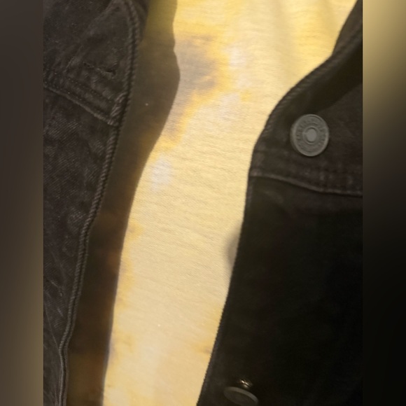 NWOT Jacket Oversizes Distressed Black Denim - Picture 4 of 7